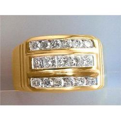 Mans Diamond Ring 1.25 Carat 14k Y/G