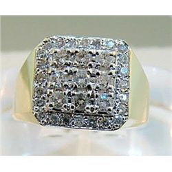 Man's Diamond Ring 1.70Ct VS2 14k Yellow Gold