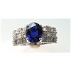 Image 2 : Diamond-Sapphire Ring 4.73Ct 18k W/g