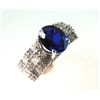 Image 3 : Diamond-Sapphire Ring 4.73Ct 18k W/g