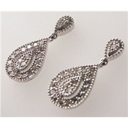 Stunning Diamond Earrings .53 Carat 14k W/g
