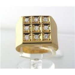 Men's Diamond Ring 1.00 Carat 14k Yellow Gold