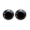 Image 1 : 1 Pair Loose Black Diamond Round Shape 2.10 Carat
