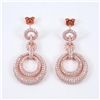 Image 1 : Creation Diamond Earring 4.12Ct 18k R/g Overlay