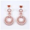 Image 2 : Creation Diamond Earring 4.12Ct 18k R/g Overlay