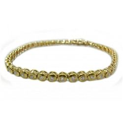 Tennis Diamond Bracelet 1.45 Carat 14k Y/G