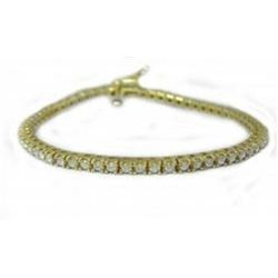 Tennis Diamond Bracelet 3.13 Carat 14k Y/g