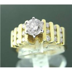 Anniversary Diamond Ring 1.49 Ct 14k Y/G