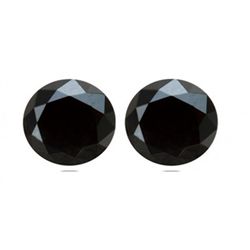 Black Diamond Round Facet2.09Ct Size:6.4x4.4 mm