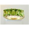 Image 1 : Peridot Emerald Shape Ring 3.75 Carat  14k Y/g