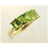 Image 2 : Peridot Emerald Shape Ring 3.75 Carat  14k Y/g