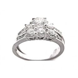 Wedding Set Diamond Ring 2.06 Carat with 14k W/G