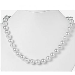 10 mm Swarovski Pearl Necklace 14k W/g Gold Fille