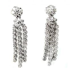 Diamond Earring: 1.62 Carat 14k White Gold
