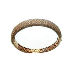 Creation Diamond Bangle 18k Rose Gold Overlay