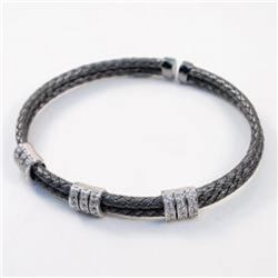 Creation Diamond Bangle 1.00Ct 14k Black Overlay