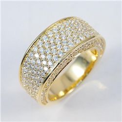 Creation Diamonds Ring 2.00 Carat 18k Y/G Overlay