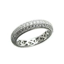Creation Diamond Eternity Ring 2.00Ct 18k W/g Over