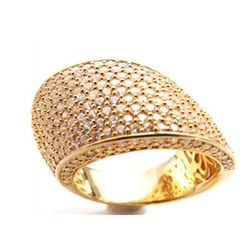 Creation Diamond Ring 3.00Ct 18k Y/g Overlay