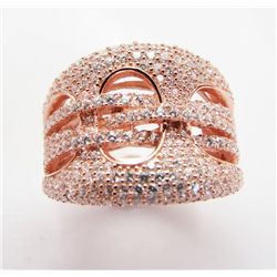 Creation Diamond Ring 2.50Ct 18k R/g Overlay