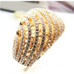 Creation Diamond Ring 2.50Ct 18k Y/G Overlay