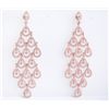 Image 1 : Creation Diamond  Earring 7.40Ct 18k R/g Overlay