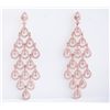 Image 2 : Creation Diamond  Earring 7.40Ct 18k R/g Overlay