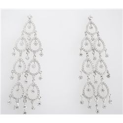 Creation Diamond Earring 4.30Ct 18k W/g Overlay