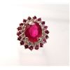 Image 1 : Natural Ruby Diamond Ring 7.03Ct 14k White Gold