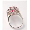 Image 5 : Natural Ruby Diamond Ring 7.03Ct 14k White Gold