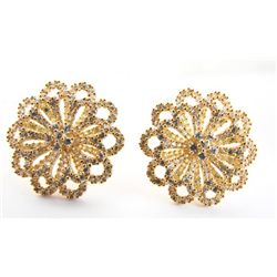 Creation Dia: Flower Earring 2.00Ct 18k Y/g