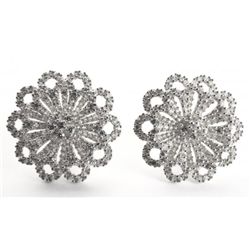 Creation Dia:  Flower Earring 2.00Ct 8k W/g Over