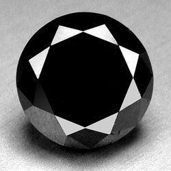 Loose Black Diamond Round Shape 1.46 Carat 7.6x4.5mm