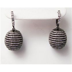 Creation Diamond Dangle Earring 2.45Ct18kB/g Over
