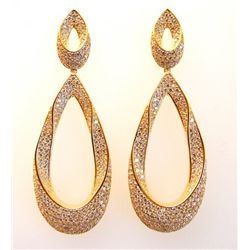 Ceation Diamond Chandeliers Ear 5.85Ct 18kY/gOver