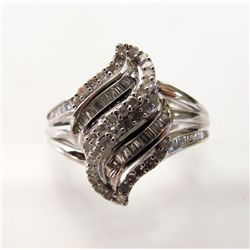 Vintage Diamond Ring 1.10CT 18k W/g Overlay