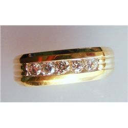 Wedding Diamond Men Ring .85Ct 14k Y/g SZ 8