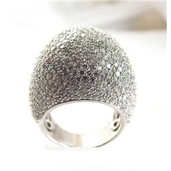 Creation Diamond Ring 8.50Ct 18k W/g Overlay