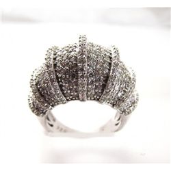Creation Diamond Ring 8.45Ct 18k W/g Overlay