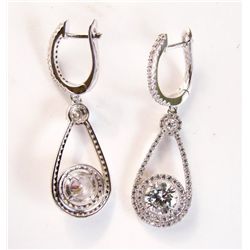 Ceation Diamond  Earrings 3.94Ct18kW/g Over