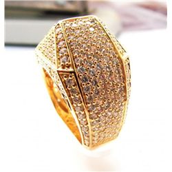 Creation Diamond Ring 2.50Ct 18k Y/g Overlay