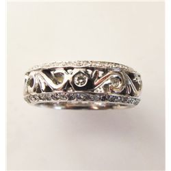 Men Diamond-Eternity Ring 1.63Ct 14k W/g