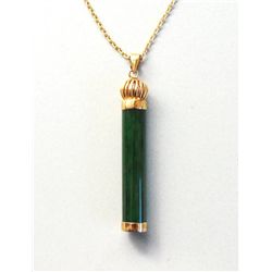 Natural Jadeite Jade Pendant JBA-1A 14K Y/g