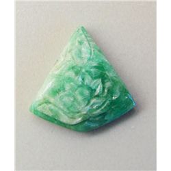 Natural Emerald Carved Flower 19.06Ct