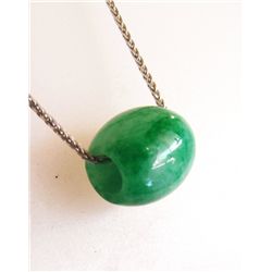 Natural Jadeite Jade Pendant JBA-1B 14K W/g