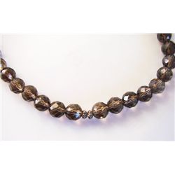 Natural Smoky Topaz Necklace 10mm 273.50Ct SZ 16"