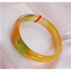 Natural Jadeite Jade Blood Bangle JBA-2B Size 6.5