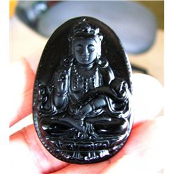 Onyx carving Guanyin Buddha 102.70Ct 45x32x9 mm