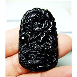 Onyx carving Dragon 111.66Ct 49x30x10.3mm
