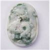 Image 1 : Natural green jadeite jade Dragon and Phoenix JBA-2B